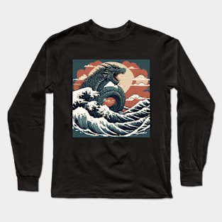 Jǫrmungandr in japanese style art Long Sleeve T-Shirt